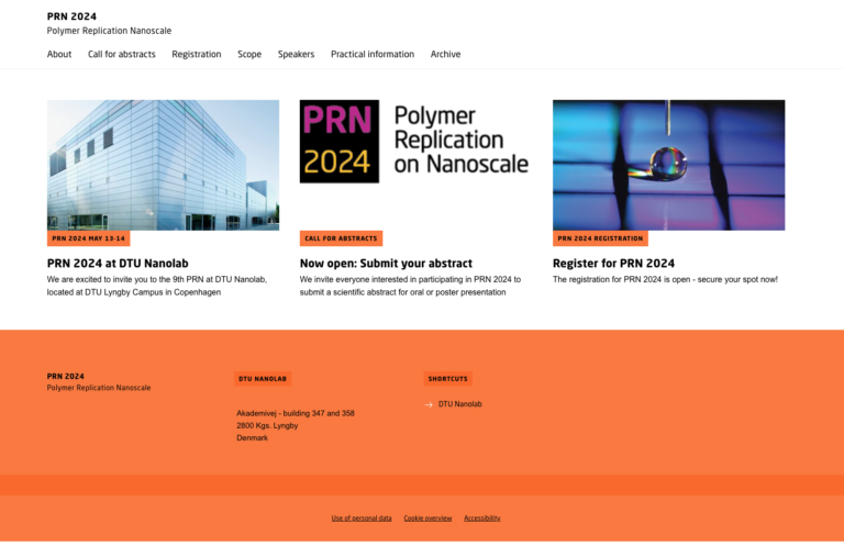 Screenshot of the PRN conference website: https://www.prn-conference.com