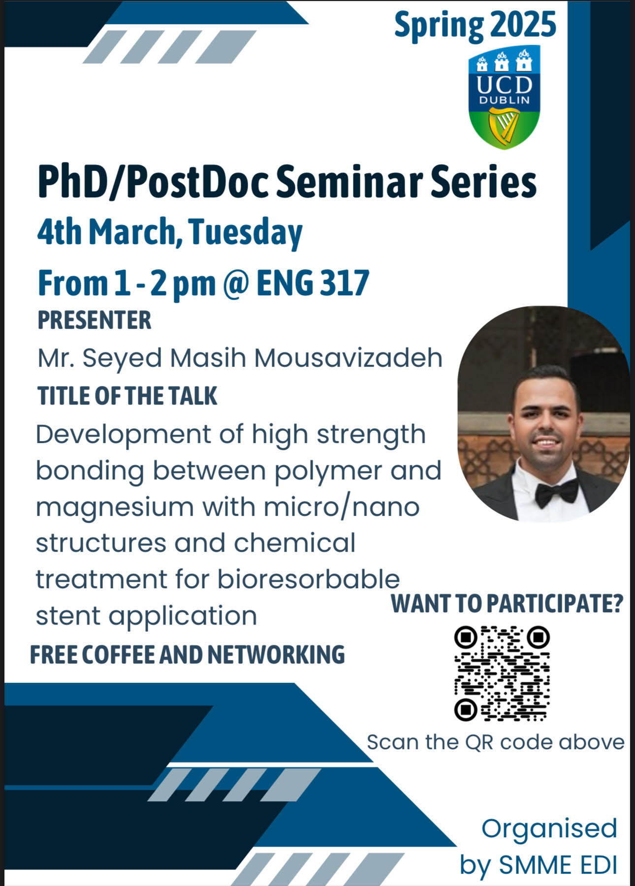 Flyer for PhD/PostDoc Seminar Series